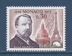 Monaco - YT N° 921 ** - Neuf Sans Charnière - 1973 - Nuevos