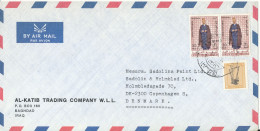 Iraq Air Mail Cover Sent To Denmark Topic Stamps - Iraq