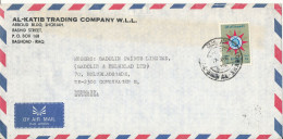 Iraq Air Mail Cover Sent To Denmark 17-12-1976 ?? Single Franked - Iraq