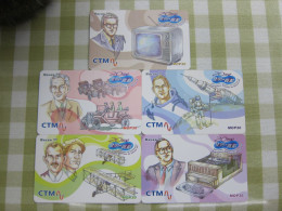 Private Chip Phonecard, 89-93MCU99G ,20th Century Inventions And Contributions, Set Of 5,mint Expired, See Description - Macau