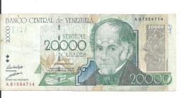 VENEZUELA 20000 BOLIVARES 1998 VF P 82 - Venezuela