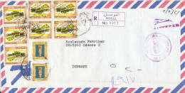 Iraq Registered Air Mail Cover Sent To Denmark 25-6-1985 - Iraq