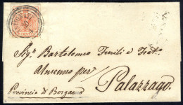 Cover "ANTIGNATE 30 / 4", Annullo C3 Su 15 Cent., Carta A Macchina, Su Lettera Per Palazzago (Sass. 20 - 6P.) - Lombardo-Vénétie