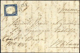 Cover "BARLASSINA", Lettera Del 20.10.1859 Da Barlassina Per Milano, Affrancata Con IV Emissione Di Sardegna 20 Cent. In - Lombardy-Venetia