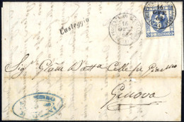 Cover "Casteggio" 1863, Lettera Della "strada Ferrata Da Piacenza Ad Allesandria" Da "Casteggio" (SI Minuscolo) Il 16.10 - Lombardy-Venetia