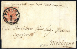 Cover "PIAZZA 4 / 5", Annullo CO Su 15 Cent. Rosso Su Lettera Per Morbegno (Sass. 6a - 7P.) - Lombardy-Venetia