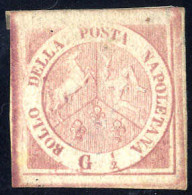 (*) 1858, ½ Gr. Rosa Chiaro, Senza Gomma!, Firm. Cardillo (S. 1 / 1500,-) - Nápoles