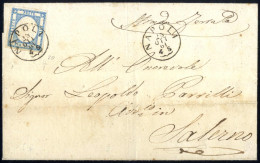 Cover 1861, Lettera Da Napoli Il 25.10 (dal 1.10 Ci Sono I Sardi) Per Salerno Affrancata Con Provicie Napolitane 2 Gr. A - Napels