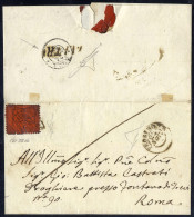 Cover 1868, Lettera Affrancata Con 10 C. Da Alatri Il 20.11. Per Roma Con Annullo SD (8 P) Sul Verso, Sass. 26 - Kerkelijke Staten