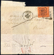 Cover "CARPINETO", Annullo SD Sul Verso Di Lettera Impostata A Segni Il 16.3.1869 Per Roma Affrancata Con 10 Cent. Aranc - Kerkelijke Staten