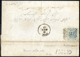 Cover "PIGLIO", Annullo Lineare Sul Verso Di Lettera Del 18.5.1871 Per Roma Affrancata Con Sass. L26 (Sass. 8P.) - Kerkelijke Staten