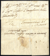 Cover 1705, Lettera Del 29.1.1705 Da Bra A Sommariva Bosco Con Al Verso Manoscritto "daranno Al Latore Della Presente So - Sardinië