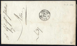 Cover 1824, Lettera In Franchigia Da Torino Il 30.6 Per Alba, Bollo Nero REGIE POSTE 12 - Sardinia