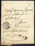 Cover 1826, Lettera In Franchigia Da Torino Il 1.7 Per Ivrea, Bollo Nero REGIE POSTE 19 Tassata - Sardinien