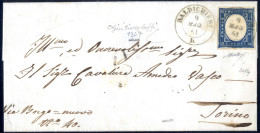 Cover "Baldichieri 9 Mag. 61", 20 Cent. Cobalto Grigio Su Lettera Torini, Firmato Giulio Bolaffi, A.Diena E Cert. Colla, - Sardaigne