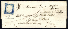 Cover "Monesiglio", Annullo D.c. D Molto Leggero Su 20 Cent. Azzurro Scuro Su Lettera Del 16.12.1859 Per Firenze, Firm.  - Sardinien