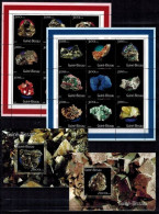 MMN-BK28-285  MVP MINT ¤ GUINEE BISSAU 2001 KOMPL. SET ¤ MINERALEN - LES MINERAUX - ARCHEOLOGIE - MIJNBOUW - Minerals