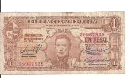 URUGUAY 1 PESO 1939 VG+ P 35 B - Uruguay