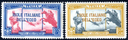 ** 1932, Garibaldi, Espressi Aerei, 2 Valori (S. A19-20 / 800,-) - Egée