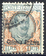 O 1925, Floreale 2 L. Verde Gr. E Ar., Sass. 95 - Eritrea