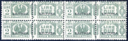 **/*/bof 1927-37, Pacchi Postali 2 L. Verde In Quartina Con Soprastampa "ERITREA", Nuova Con Gomma Originale (due Esempl - Eritrea