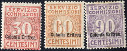 ** 1916, Serie Completa 3 Valori Nuovi Con Gomma Integra, Sass. 1-3 - Erythrée