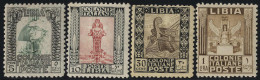 ** 1926/30, Pittorica, Dent. 11, Senza Filigrana, 8 Val., 10 Cent. Leggera Piega Verticale E Due Denti Corti In Alto E 1 - Libia