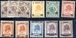 * 1923, Francobolli Del 1907 E 1920 Con Soprastampa Del Valore In Moneta Somala, Seire Completa Di 11 Valori Nuova Con G - Somalia