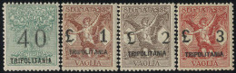 ** 1924/26, Serie Mista, 6 Val., 40 Cent. Firm. Bolaffi (S. 1+3-6+8 / 1700,-) - Tripolitania