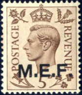 * 1942-3, Francobolli Di Gran Bretagna Con Soprastampa "M.E.F.", Tiratura Di Cairo E Di Londra Assieme Alla Serie Di Seg - Occ. Britanique MEF