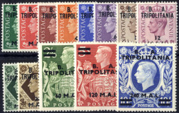 * 1950, Serie Completa Di 13 Valori Con Gomma Originale Linguellata, Sass. 14-26 - Tripolitaine