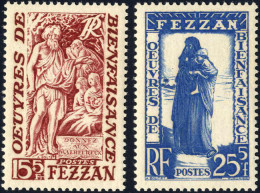 ** 1950, Beneficienza, Serie Completa 2 Valori Nuovi Con Gomma Integra, Sass. 27,28 - Fezzan & Ghadames