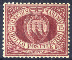 * 1892, 15 C. Carminio Bruno, Ottimamente Centrato, Sass. 15 - Sonstige & Ohne Zuordnung
