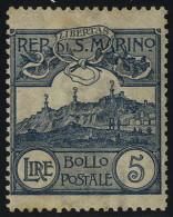 * 1903, 5 Lire Ardesia, Firm. Caffaz (U. + S. 45 / 360,-) - Sonstige & Ohne Zuordnung