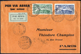 Cover 1931, Lettera Di Posta Aerea Del 22.12.1931 Da San Marino A Paris, Affrancata Con Posta Aerea 50 C. Verde + 10 L.  - Other & Unclassified