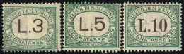 * 1924, Segnatasse, 9 Val., Alti Val. Firm. Biondi (S. 10-18 / 750,-) - Sonstige & Ohne Zuordnung