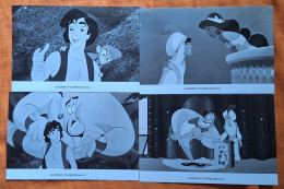 PHOTOGRAPHIE - CINEMA - U.S..A. -  WALT DISNEY -  DESSINS ANIMES - MATERIEL PUBLICITAIRE - LOT DE 4 - FILM "ALADDIN" - Photos