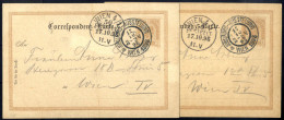 Cover 1898, Zwei Correspodenzkarten Zu 2 Kr. Braun Der Jubiläums-Ausstellung Wien 1898 (zwei Verschidene Ansichten) Je M - Other & Unclassified