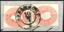 Piece "Eberndorf", RDs-f Seltener Stempel, Kaiserkopf Nach Rechts, Zwei 5 Kr Rot Auf Briefstück 10.7., ANK 20 - Other & Unclassified