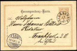 Cover "DÖLLERSHEIM 19 / 7 / 97", Einkreisstempel Auf Auf KK 2 Kr. 1890 Nach Frankfurt, Kabinettabschlag (Klein 20P.) - Sonstige & Ohne Zuordnung