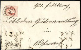 Cover "FELDSBERG 22 / 3", Einkreisstempel Auf 5 Kr. Rot, Grober Druck, Auf Brief Nach Wilfersdorf (Klein 25P.) - Autres & Non Classés