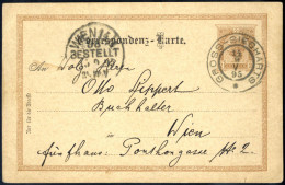 Cover "GROSS - SIEGHARTS 14 / 9 / V / 95", Doppelkreisstempel Auf KK 2 Kr. 1890 Nach Wien, Kabinett (Klein 8P.) - Other & Unclassified