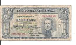 URUGUAY 5 PESOS L.1939 VG+ P 36 B - Uruguay