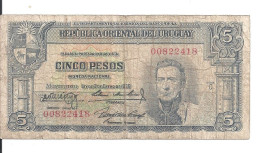 URUGUAY 5 PESOS L.1939 VG+ P 36 B - Uruguay