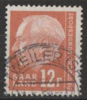 "Deutschland Saargebiet" - MiNr. 387 Deutschland Saargebiet Und Saarland 1957, 1. Jan./25. Mai. Bundespräsident Th. Heuß - Oblitérés