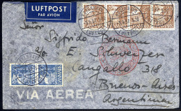 Cover 1937, Lot Zwei Frankierte Auslandsbriefe, Davon Einer Nach Paris Und Der Andere Per Flugpost Nach Buenos Aires, Si - Autres & Non Classés
