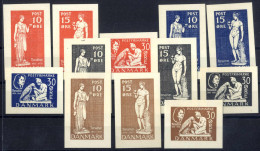 (*) 1938, Thorvaldsen, Venus, Ganimed Und Hebe Als Nicht Verausgabte Ungezähnte Probedrucke Je In Den Farben Rot, Blau,  - Other & Unclassified