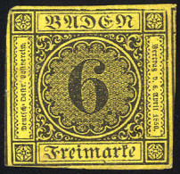 (*) 1853, 6 Kr Schwarz Auf Gelb, Verdünnt, Mi. 7 Unif. 8 - Other & Unclassified