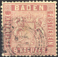 O 1860/61, Wappen Mit Liniertem Hintergrund, 9 Kr Karmin, Gez. 13½, Gestempelt, Mi. 12 - Sonstige & Ohne Zuordnung