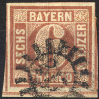 O 1849, Wertziffer Im Unterbrochenen Kreis, 6 Kr Braun, Gestempelt, Mi. 4 I - Otros & Sin Clasificación